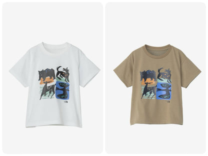 Japanese TNF UV Protection Animal Print Tops for Boys and Girls (Summer 100-120cm) 