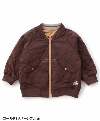 日本童裝 F.O.KIDS 2Way 雙面兩著 刺繡圖案棒球外套 80-140cm 男童款 秋季 OUTERWEAR 其他品牌童裝