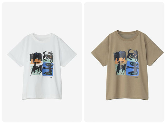 Japanese children's clothing TNF UV protection animal print top 130-160cm boys/girls summer TOPS 