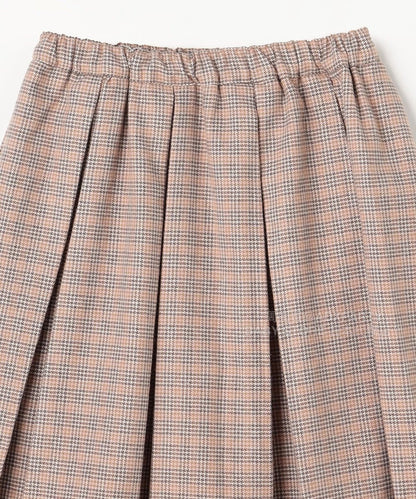 日本童裝 aF#a325 蝴蝶結格仔百摺裙 110-160cm 女童款 秋季 SKIRTS