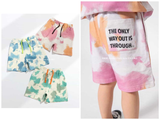 Japanese children's clothing BREEZE tie-dye shorts 90-150cm boys'/girls' summer PANTS 