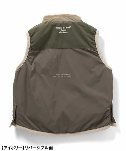 日本童裝 F.O.KIDS 2Way 雙面兩著 絨毛背心外套 80-140cm 男童款 秋季 OUTERWEAR 其他品牌童裝