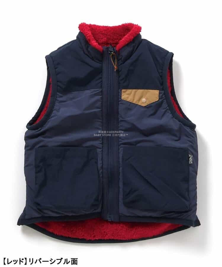 日本童裝 F.O.KIDS 2Way 雙面兩著 絨毛背心外套 80-140cm 男童款 秋季 OUTERWEAR 其他品牌童裝