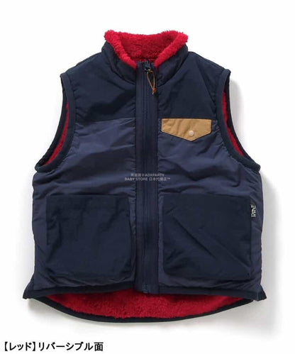 日本童裝 F.O.KIDS 2Way 雙面兩著 絨毛背心外套 80-140cm 男童款 秋季 OUTERWEAR 其他品牌童裝