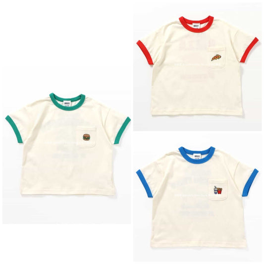 Japanese BREEZE Embroidered Pocket Top (80-140cm) for Boys (Summer) 