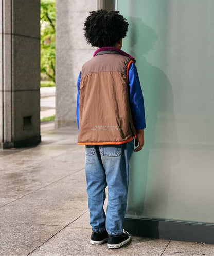 日本童裝 F.O.KIDS 2Way 雙面兩著 絨毛背心外套 80-140cm 男童款 秋季 OUTERWEAR 其他品牌童裝
