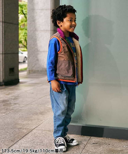 日本童裝 F.O.KIDS 2Way 雙面兩著 絨毛背心外套 80-140cm 男童款 秋季 OUTERWEAR 其他品牌童裝