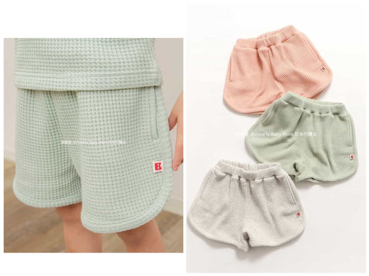 Japanese children's clothing BREEZE waffle shorts 80-140cm girls summer PANTS 