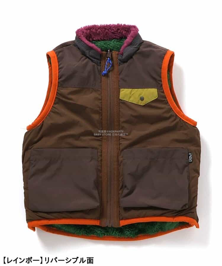 日本童裝 F.O.KIDS 2Way 雙面兩著 絨毛背心外套 80-140cm 男童款 秋季 OUTERWEAR 其他品牌童裝