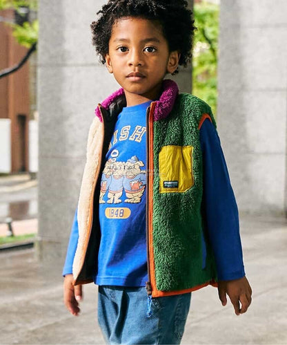 日本童裝 F.O.KIDS 2Way 雙面兩著 絨毛背心外套 80-140cm 男童款 秋季 OUTERWEAR 其他品牌童裝