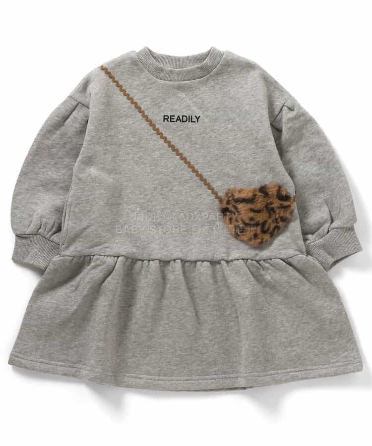 日本童裝 BREEZE 心型袋衛衣裙 80-140cm 女童款 冬季 DRESSES