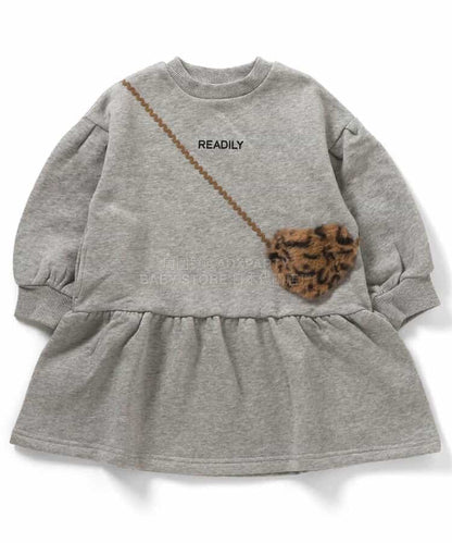 日本童裝 BREEZE 心型袋衛衣裙 80-140cm 女童款 冬季 DRESSES