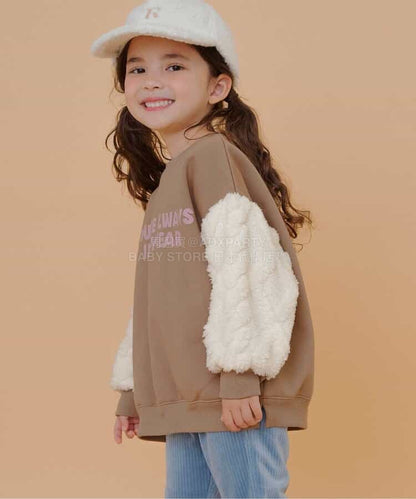 日本童裝 BREEZE 抓毛提花毛絨袖衛衣 80-140cm 男童款/女童款 冬季 TOPS