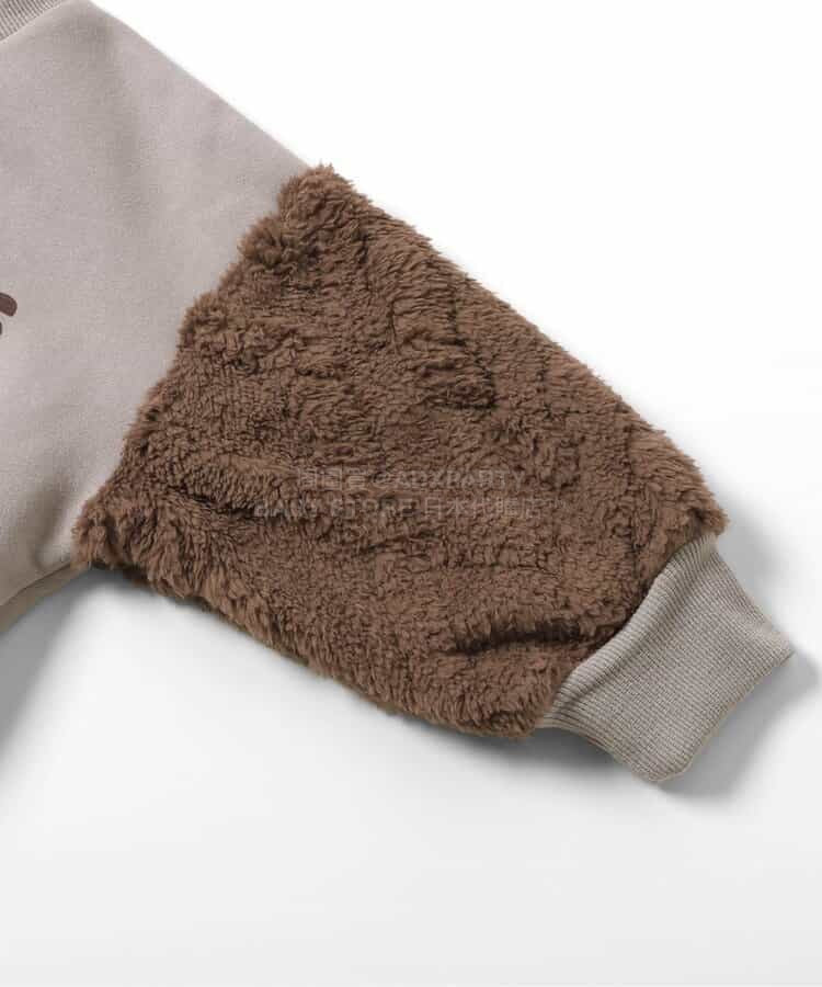 日本童裝 BREEZE 抓毛提花毛絨袖衛衣 80-140cm 男童款/女童款 冬季 TOPS