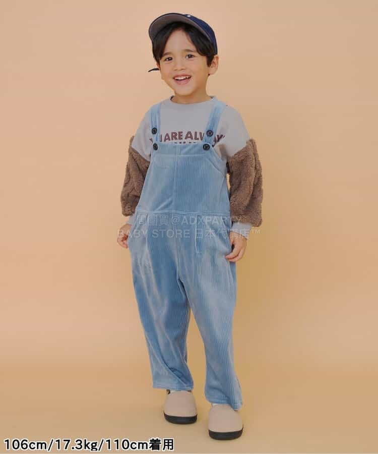 日本童裝 BREEZE 抓毛提花毛絨袖衛衣 80-140cm 男童款/女童款 冬季 TOPS