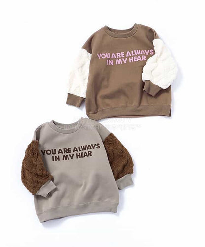 日本童裝 BREEZE 抓毛提花毛絨袖衛衣 80-140cm 男童款/女童款 冬季 TOPS