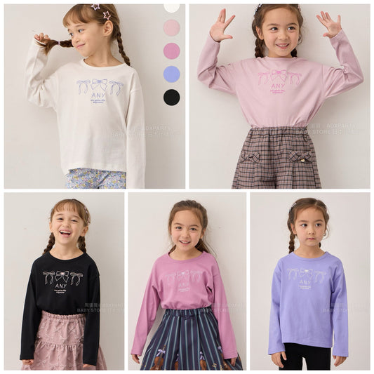 日本童裝 aF#a325 百搭休閒上衣 90-160cm 女童款 秋季 TOPS