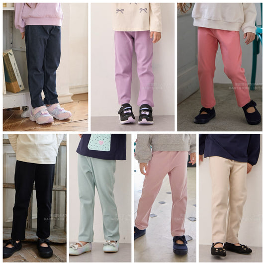 日本童裝 aF#a325 彈力休閒長褲 90-160cm 女童款 秋季 PANTS