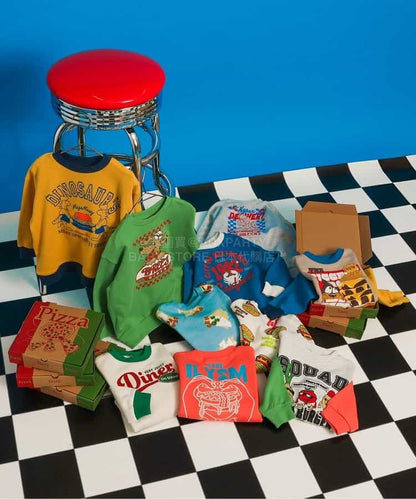 日本童裝 BREEZE 美國餐廳印花衛衣 80-140cm 女童款 冬季 TOPS