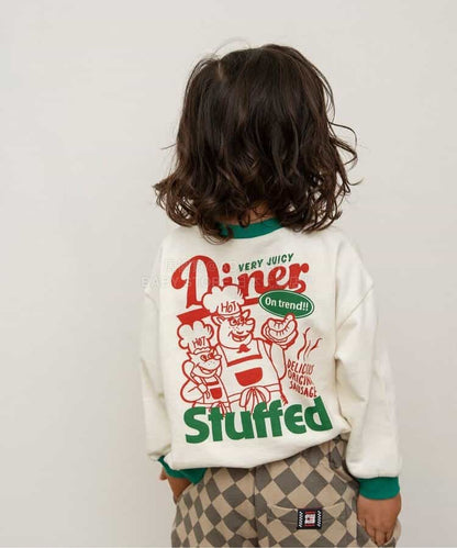 日本童裝 BREEZE 美國餐廳印花衛衣 80-140cm 女童款 冬季 TOPS