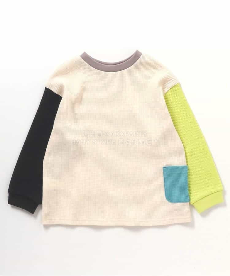 日本童裝 BREEZE 2Way 前後兩著 華夫格長款上衣 80-140cm 男童款/女童款 冬季 TOPS