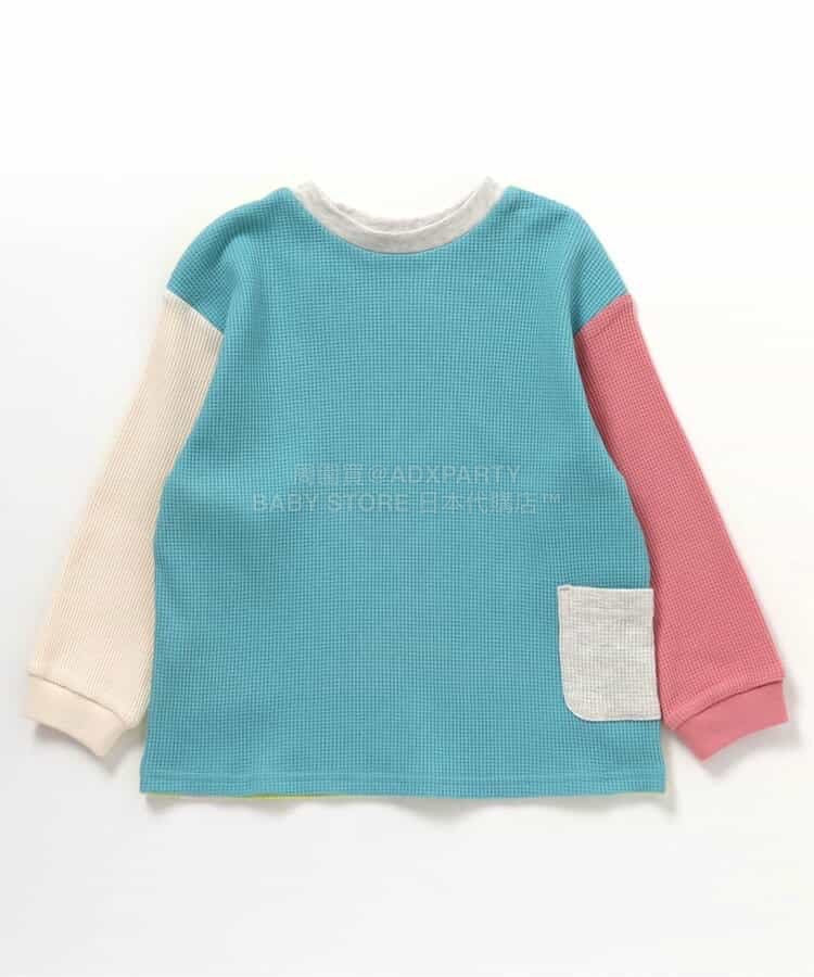 日本童裝 BREEZE 2Way 前後兩著 華夫格長款上衣 80-140cm 男童款/女童款 冬季 TOPS