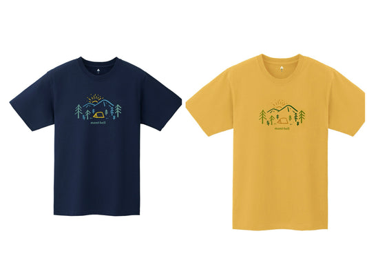 Japanese children's clothing mont-bell UV protection / quick-drying / durable / breathable / odor suppression route asking / forest show / Hokkaido killer whale pattern top XS-XL adult summer TOPS 
