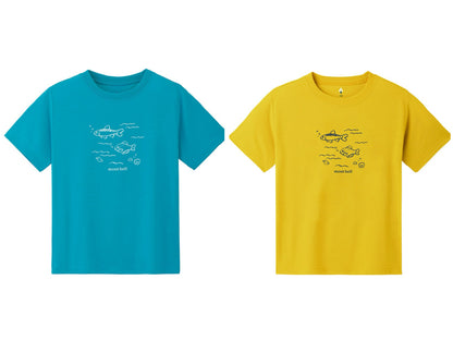 日本童裝 mont-bell  防UV/透氣/彈性 魚魚T恤  100-130cm 夏季 TOPS