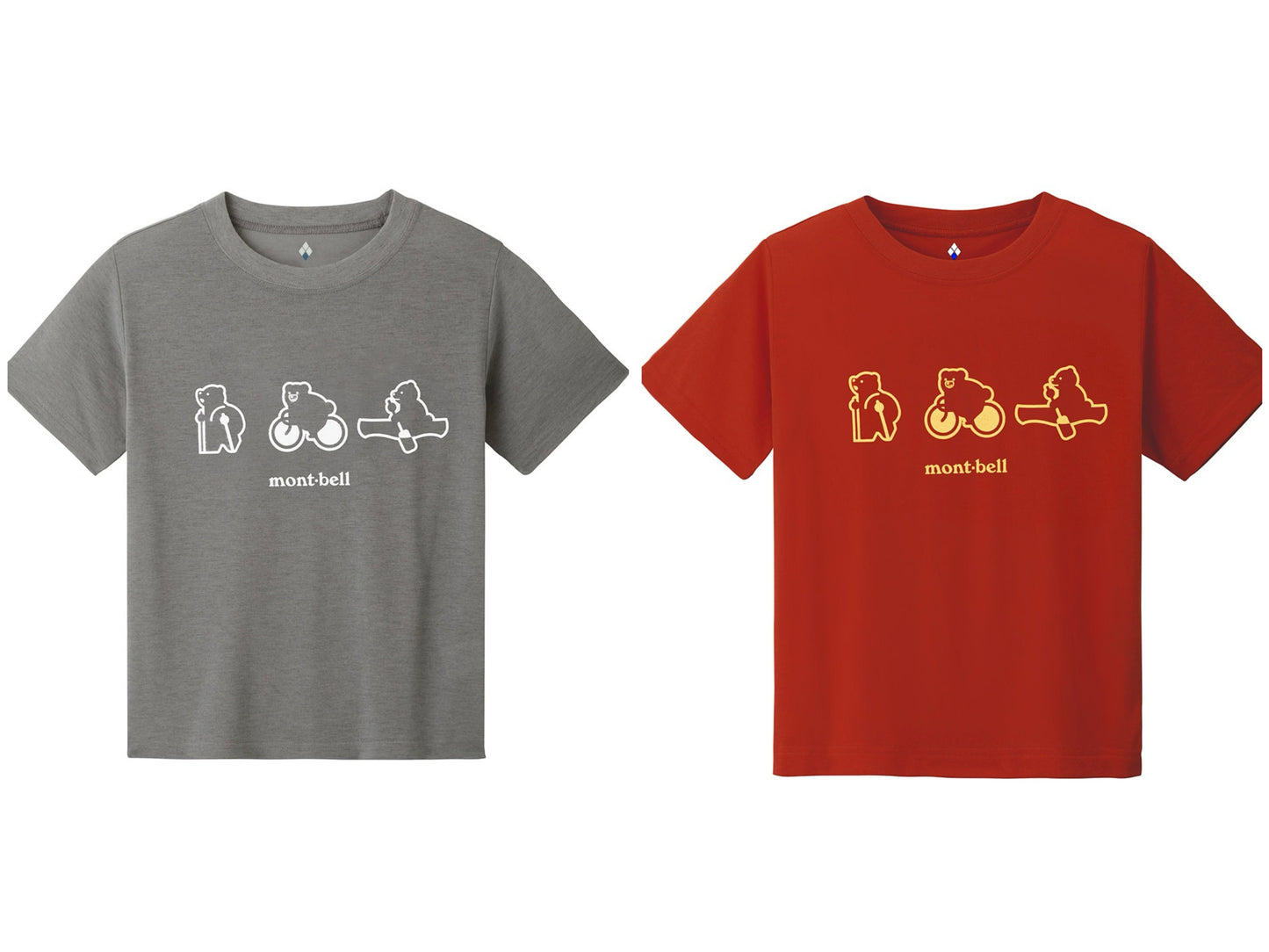 Japanese children's clothing mont-bell UV protection / quick-drying / durable / breathable / odor suppression route asking / forest show / Hokkaido killer whale pattern top XS-XL adult summer TOPS 