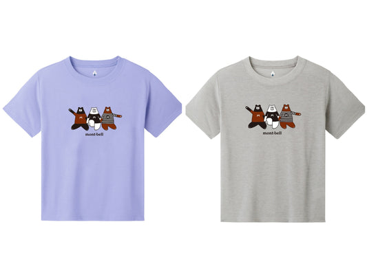 日本童裝 mont-bell 防UV/速乾系列/透氣 跳舞熊T恤 100-130cm 夏季 TOPS