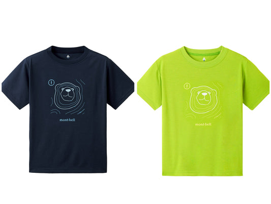 日本童裝 mont-bell 防UV/速乾系列/透氣 地圖熊T恤 100-130cm 夏季 TOPS