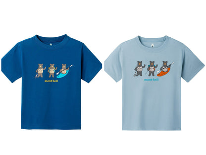 日本童裝 mont-bell 防UV/速乾系列/透氣 戶外遊戲熊T恤 100-130cm 夏季 TOPS