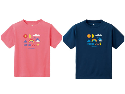 日本童裝 mont-bell 防UV/速乾系列/透氣 自然符號T恤 100-130cm 親子裝 夏季 TOPS