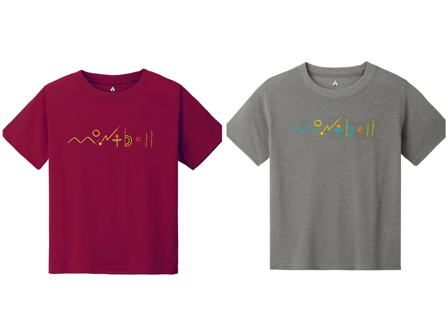 日本童裝 mont-bell 防UV/速乾系列/透氣 字母logoT恤 100-130cm 親子裝 夏季 TOPS