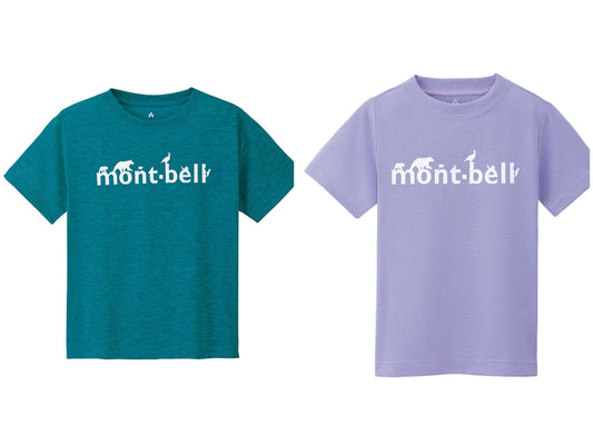 Japanese children's clothing mont-bell UV protection / quick-drying / durable / breathable / odor suppression route asking / forest show / Hokkaido killer whale pattern top XS-XL adult summer TOPS 