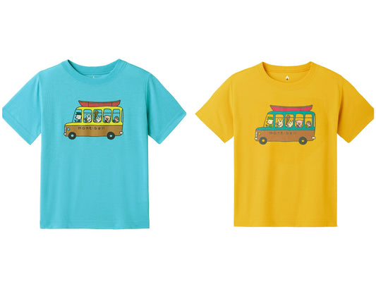 Japanese children's clothing mont-bell UV protection / quick-drying / durable / breathable / odor suppression route asking / forest show / Hokkaido killer whale pattern top XS-XL adult summer TOPS 