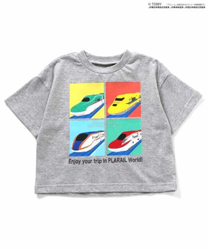 Moujonjon Hungry Heart JR Shinkansen Top (90-130cm) for Boys (Summer TOPS) (Railway Series) 