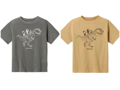 日本童裝 mont-bell 防UV/速乾系列/透氣 恐龍與動物T恤 100-130cm 夏季 TOPS