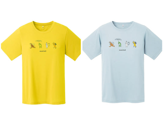 Japanese children's clothing mont-bell UV protection / quick-drying / durable / breathable / odor suppression route asking / forest show / Hokkaido killer whale pattern top XS-XL adult summer TOPS 