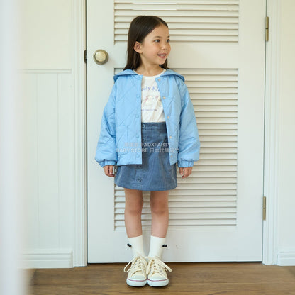 日本童裝 Ly# mine 可拆卸水手領絎縫夾棉外套 100-150cm 女童款 冬季 (適合初秋、香港平均溫度）OUTERWEAR 