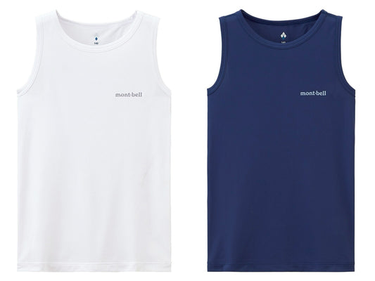 日本童裝 mont-bell 防UV/速乾系列/透氣/吸濕排汗/抗菌 無袖背心 140-160cm 夏季 TOPS