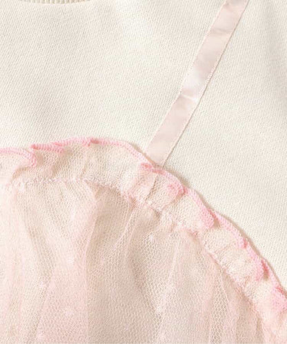 日本童裝 BREEZE 假兩件薄紗上衣 80-140cm 女童款 冬季 TOPS