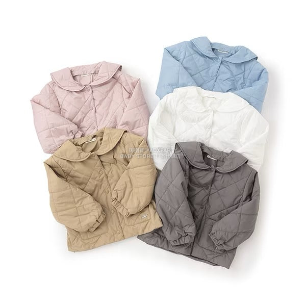 日本童裝 Ly# mine 可拆卸水手領絎縫夾棉外套 100-150cm 女童款 冬季 (適合初秋、香港平均溫度）OUTERWEAR 