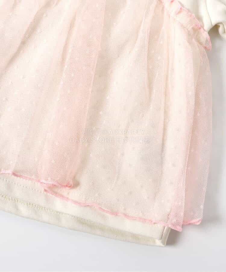 日本童裝 BREEZE 假兩件薄紗上衣 80-140cm 女童款 冬季 TOPS