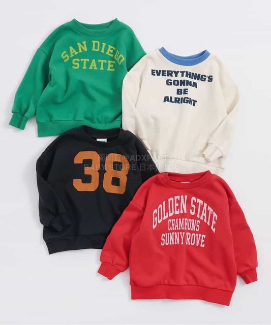 日本童裝 BREEZE 印花衛衣 80-140cm 男童款/女童款 冬季 TOPS 聖誕紅/新年紅