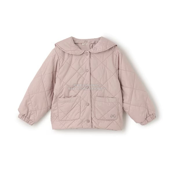 日本童裝 Ly# mine 可拆卸水手領絎縫夾棉外套 100-150cm 女童款 冬季 (適合初秋、香港平均溫度）OUTERWEAR 