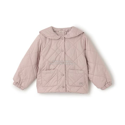 日本童裝 Ly# mine 可拆卸水手領絎縫夾棉外套 100-150cm 女童款 冬季 (適合初秋、香港平均溫度）OUTERWEAR 