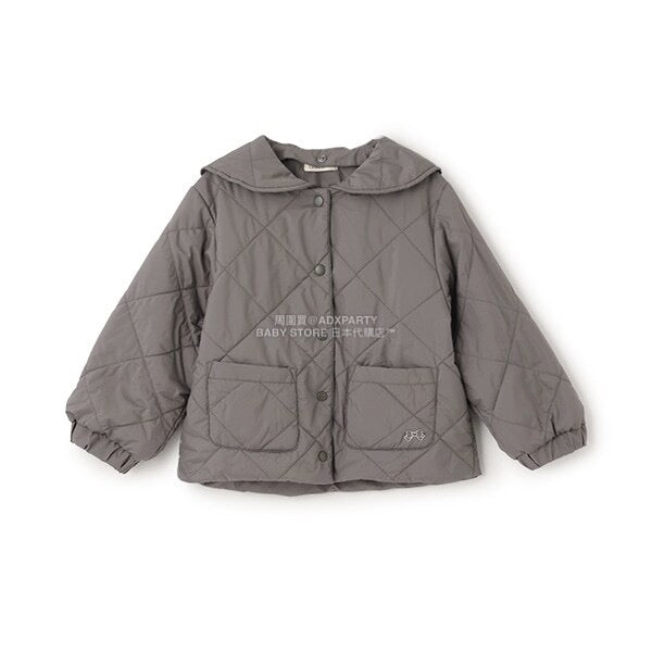 日本童裝 Ly# mine 可拆卸水手領絎縫夾棉外套 100-150cm 女童款 冬季 (適合初秋、香港平均溫度）OUTERWEAR 