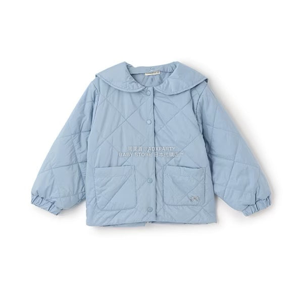 日本童裝 Ly# mine 可拆卸水手領絎縫夾棉外套 100-150cm 女童款 冬季 (適合初秋、香港平均溫度）OUTERWEAR 
