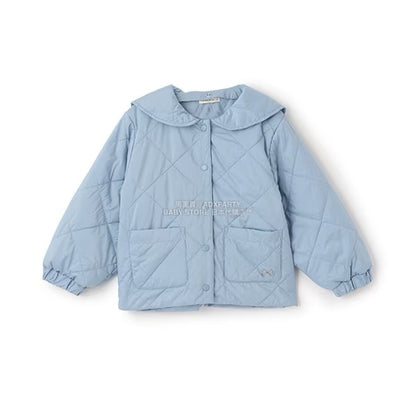 日本童裝 Ly# mine 可拆卸水手領絎縫夾棉外套 100-150cm 女童款 冬季 (適合初秋、香港平均溫度）OUTERWEAR 